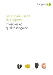 Brochure appareils intra-auriculaires